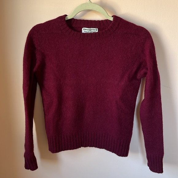 VINTAGE BLOOMINGDALE’S 100% Wool Maroon Sweater Boys' Shop L/16-18 - Picture 2 of 10